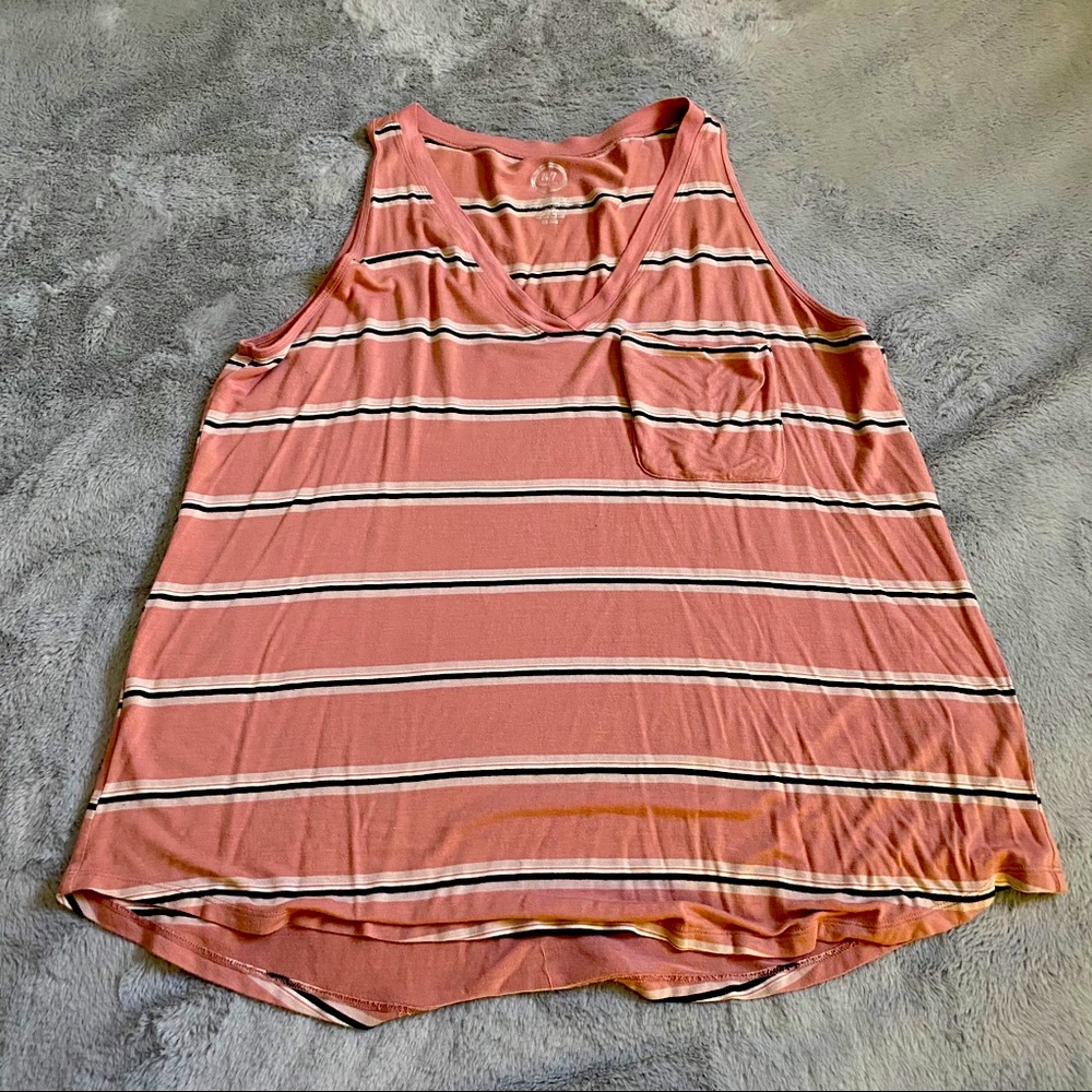 ⚡️BOGO Free⚡️ Pink Striped Tank Top